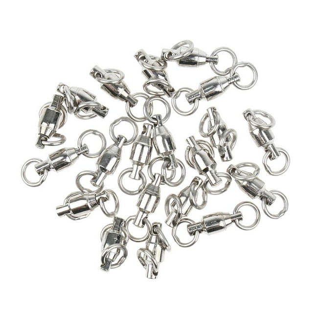 20pcs Sea Fishing Heavy Duty Ball Bearing 0# Split Rings Swivels Accessory