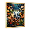 thumbnail image 2 of Designart "Animal Playground Blue Nursery Theme III" People Framed Wall Art - Farmhouse Blue Animal Nursery Entryway Framed Wall Art Print, 2 of 6