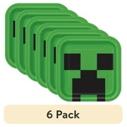 (6 pack) Minecraft Birthday Paper Dinner Plates, 9in, 8ct