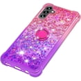 thumbnail image 5 of Glitter Case for Samsung Galaxy A13 5G, Bling Sparkle Colorful Gradient Quicksand Soft TPU Liquid Cover Case with Ring Stand for Samsung Galaxy A13 5G/ A04S/ M13 5G/ A04 4G JB-Pink Purple, 5 of 14