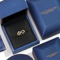 thumbnail image 5 of Gem Stone King 18K Yellow Gold Plated Silver Blue Tanzanite Infinity Ring for Women (0.40 Cttw, Heart Shape 4MM, Gemstone December Birthstone, Size 7), 5 of 6