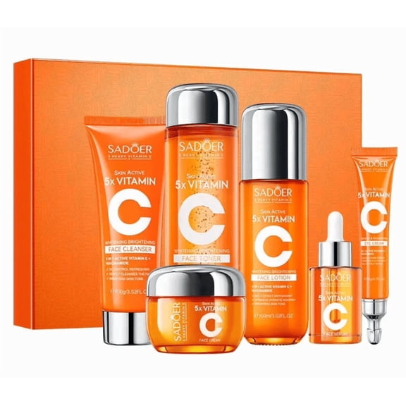 Vitamin C Skincare Gift Set - Complete Daily Routine Collection for Brighter-Looking Skin