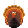 14" Hanging Honeycomb Cartoon Turkey Thanksgiving Decoration