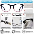 thumbnail image 7 of MARE AZZURO Women’s Round Trendy Reading Glasses Built with Spring Hinges (Purple, 2.00), 7 of 7