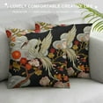 thumbnail image 3 of Nawypu  Japanese Crane Throw Pillow Cover Asian Oriental Heron Bird Colorful Floral Branch Clouds Square Pillow Case Cushion Cover for Home Car Decorative, 3 of 5