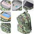 thumbnail image 4 of Bigfoot and Feather Green Pattern Backpack for School, Cute School Bag with Adjustable Shoulder Straps and Padded Back, 16.9"x12.6"x5.9", 4 of 5