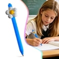 thumbnail image 2 of 0.5mm Cute Flower Shaped Kawaii Gel Ink Pen, Smooth Writing Quick Dry Black Ink Pens For Journaling, Fun Novelty Stationery For Home Office, Style D (Multicolor, 15*3), 2 of 6