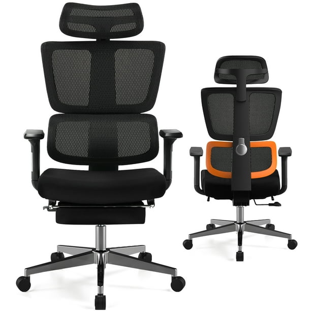 COMHOMA Ergonomic Office Chair with Footrest High Back Mesh Task Chair