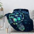 thumbnail image 3 of Sea Turtle Blanket - Ultra-Soft Flannel Sea Turtle Throw Blanket, Cozy & Lightweight for Couch, Travel-Friendly, Fuzzy Fleece Bedding, Sea Turtle Decor Sea Turtle Gifts for Home and Outdoors 40×50IN, 3 of 6