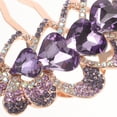 thumbnail image 3 of Miangastore Hair Jewelry For Women Purple Rhinestone 1Pcs 3.5x2.8x0.2In, 3 of 9