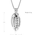 thumbnail image 2 of American Football Stainless Steel Memorial Urn Necklace Cremation Locket For Ashes Of Loved Ones Urn Keepsake For Men/Women/Footerball Player, 2 of 7