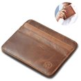 thumbnail image 1 of Cartera fina minimalista de piel con bolsillo frontal y bloqueo Rfid tamaño mediano Sincero Hogar, 1 of 2