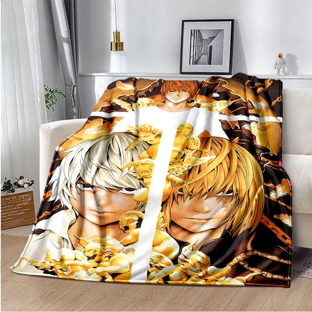 Death Note-Manta de franela con dibujos animados para niños, ropa de cama de viaje, sofá, cama, regalos de cumpleaños