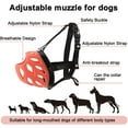 thumbnail image 6 of Dog Muzzle,Soft Basket Silicone Muzzles for Dog, Best to Prevent Biting, Chewing and Barking, Allows Drinking and Panting,RedM 31.5cm, 6 of 8