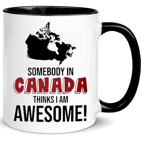 Canadian Love Gift Mug Gift for Canadian Valentine's Day Coffee Mug for Women Men Daughter Son Family in Canada Long Distance Relationship Gift Boyfriend Girlfriend Husband Wife Couple Gift