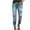Blue, variant on Idoravan High Waisted Jeans for Women Straight Leg Women Fashion High Waist Pocket Solid Casual Straight-leg Pants Hole
