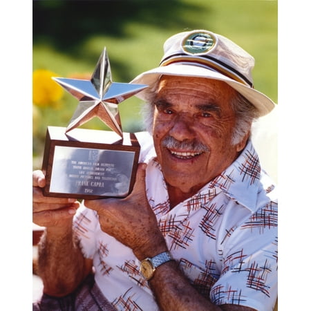 Star Column Trophy - Frank Capra Carrying Star Trophy Portrait Photo Print