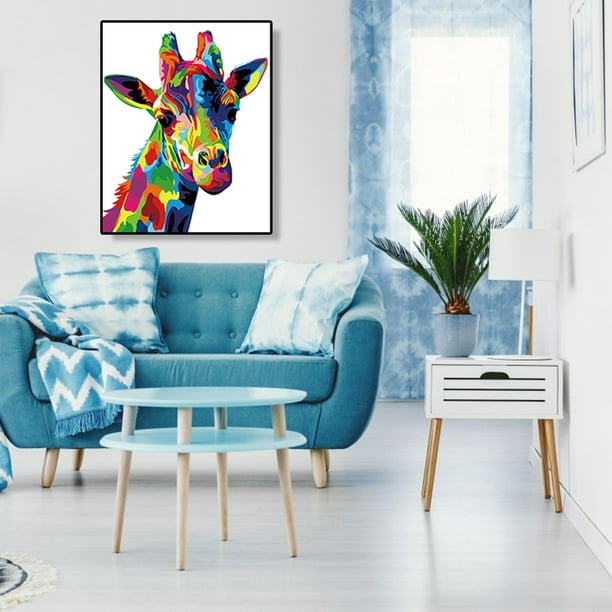 Sentosphère Colorizzy – Kit De Pintura Por Números Infantil Con Diseños De León Y Jirafa, Juego De 14 Piezas, Ideal Para Niños A Partir De 4 Años