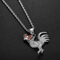 thumbnail image 3 of Hip Hop Iced Out Bling Rooster Pendant Necklace 14K Yellow Gold Chains For Men Women Animal Jewelry, 3 of 7