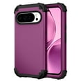 thumbnail image 2 of TECH CIRCLE for Google Pixel 8A Slim Soft Rubber Armor Case,Three Layer Heavy Duty Shockproof Protection Hard Plastic Bumper + Soft Silicone Rubber Hybrid Protective Cover,Purple, 2 of 8