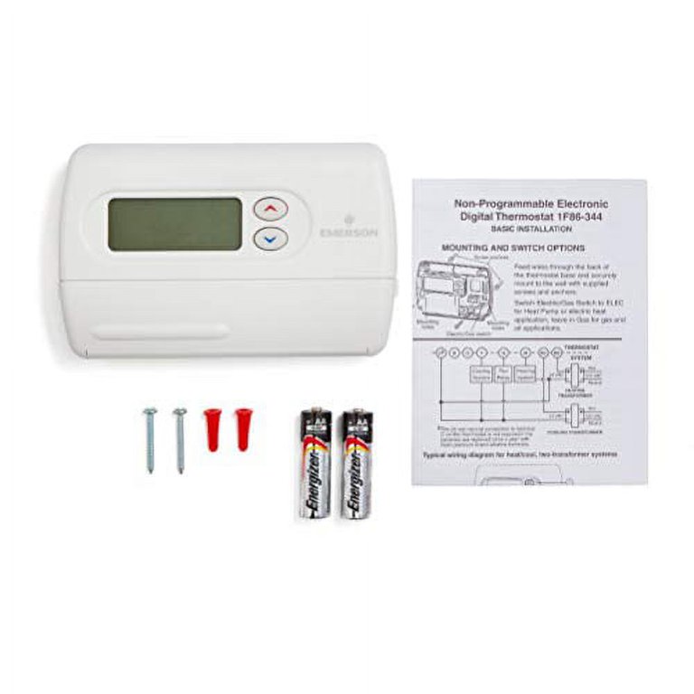 Emerson 1F86-344 Single Stage Non-Programmable Thermostat - Walmart.com