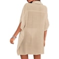 thumbnail image 4 of Half Sleeve Women Oversize Loose Bench Coverups Wear, 4 of 5
