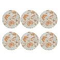 thumbnail image 2 of Balery 6 Pcs Retro Floral Butterflyleather Coasters Set, Drink Table Cup Coasters For Living Room Kitchen Coffee Decor, 2 of 9