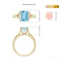 thumbnail image 5 of ANGARA Natural Solitaire 2 ct Aquamarine Split Shank Engagement Ring in 14K Yellow Gold for Women (Size-9x7mm) | March Birthstone, Anniversary, Jewelry Gift for Women | Natural Aquamarine Ring, 5 of 9