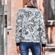 thumbnail image 4 of Abrigo informal para mujer, chaqueta bomber para mujer, chaqueta clásica con estampado floral para mujer, abrigo con cremallera para mujer Características mejoradas, 4 of 6