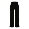 thumbnail image 6 of Buigttklop Pants for Women 2024 Womens Casual Solid Color Wide Leg Pants High Waisted Button Down Straight Long Trousers Palazzo Pants, 6 of 6