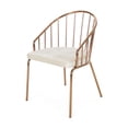 thumbnail image 3 of Noble House Gavin Modern Velvet Dining Chair with Stainless Steel Frame, Set of 2, Beige, Rose Gold, 3 of 8