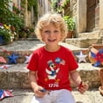 thumbnail image 3 of BemeyourBBs Kids Toddler Baby Boy Girl 4th of July T Shirts Outfit Patriot 250th Independent Day Shirts Clothes Duck Holding American Flag Print T Shirts Kids Summer Casual Pullover Tee Shirt Tops, 3 of 10