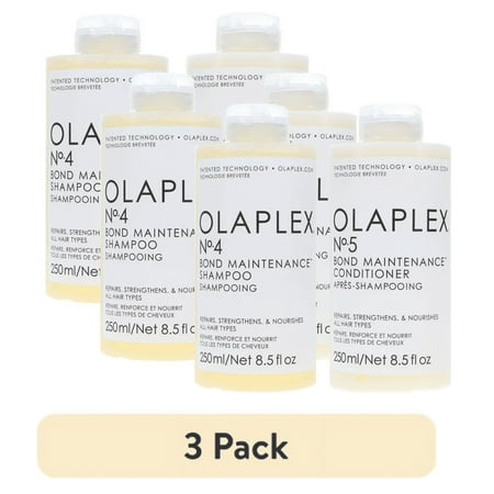 (3 pack) Olaplex Bond Maintenance No. 4 Shampoo & No. 5 Conditioner, 8.5 oz Combo Pack