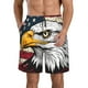 thumbnail image 1 of Fotbe American Bald Eagle Trajes de Baño Estampados para Hombre, Shorts de Verano de Secado Rápido, Ropa de Playa, Bañadores-X-Large, 1 of 6