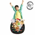 thumbnail image 3 of Colorful Storage Toy Bag Chair, Hand Drawn Illustration in Style Geometrical Borders Art Design, Stuffed Animal Organizer Washable Bag, Large Size, Multicolor, by Ambesonne, 3 of 3