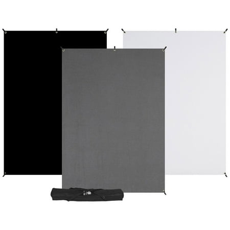 Westcott 5x7 X-Drop 3-Pack Multi-Color Backdrop Kit with Stand