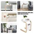 thumbnail image 4 of Gymax Table d'Appoint en Bois Courbé pour Canapé, Table Basse Ronde avec Sac de Rangement, 4 of 9