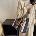 thumbnail image 4 of Shoulder Bag for Women Large Capacity Striped Fashion Handbag Casual Messenger Crossbody Bag with Adjustable Daily Use, 4 of 4