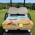thumbnail image 2 of FUIALDOLG 51X30 Inch Beach Starfish Golf Cart Seat Cover with 4 Front Pocket Stain Resistant Foldable Golf Cart Seat Towel Blanket with Pocket Universal Fit 2 Seats Golf Carts,Club Car Decor, 2 of 8
