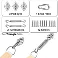 thumbnail image 4 of Sun Shade Sail Hardware Kit - 8 Inch Stainless Steel Sunshades Canopy Installation Kit Install Outdoor Triangle Heavy Duty Shade Sails for Deck Garden Lawn Patio B, 4 of 5
