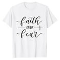 thumbnail image 2 of Faith Over Fear Y'all Need Jesus Christ Christian Women T-Shirt White Large, 2 of 5