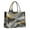 Gray And Gold, variant on Large Capacity Tote Bag,Teal and Gold Marble Golden Splashes Pattern Handbag Fashion Luxury Tote Bag,15.7"x13"x 5.1" Inches,Laptop Compatible