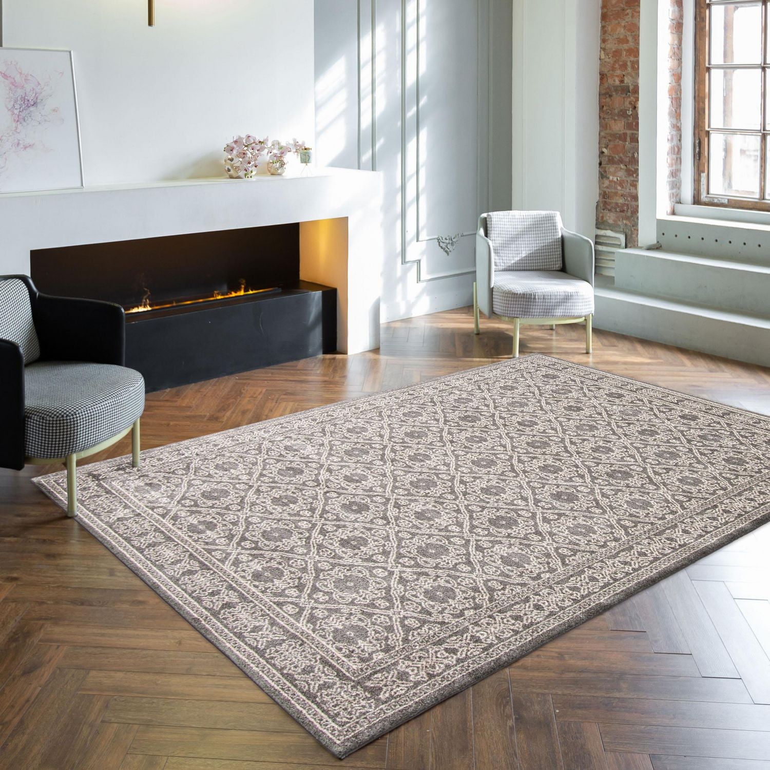 ECARPET Area Rug for Dining Room, Living Bedroom Emma Collection