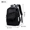 thumbnail image 3 of Mochila Oxford impermeable para hombre, sencilla, sólida, urbana, ligera, para portátil, para la escuela, 3 of 5