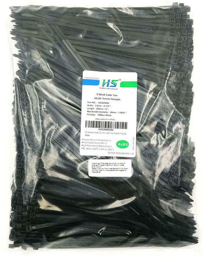10 Packs of 100 US Priority Shipping Included 7 Inch cable Ties 