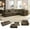Brown, variant on 118'' Oversized Modular Sectional Sofa, DIY Corduroy Couch for Living Room, No Assembly, for Urban Homes, Dark Gray