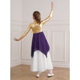 thumbnail image 2 of iiniim Kids Girls Long Sleeves Metallic Chiffon Lyrical Dance Tunic Overlay Dress Size 6-16 Purple 12, 2 of 7