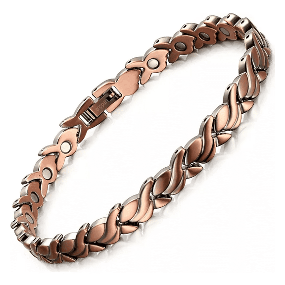 Pulsera De Cobre Puro Mujer Terapia Magnético Para Artritis Xtellar bronce