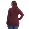 thumbnail image 5 of Hanna Nikole Women Plus Size Basic Mock Neck Slim Fitted Long Sleeve Pullovers Tee Tops (16W-24W), 5 of 7