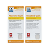 Quality Choice Nicotine Gum Stop Smoking Aid Fruit Flavor 20 Pieces 4mg Each Pack of 2